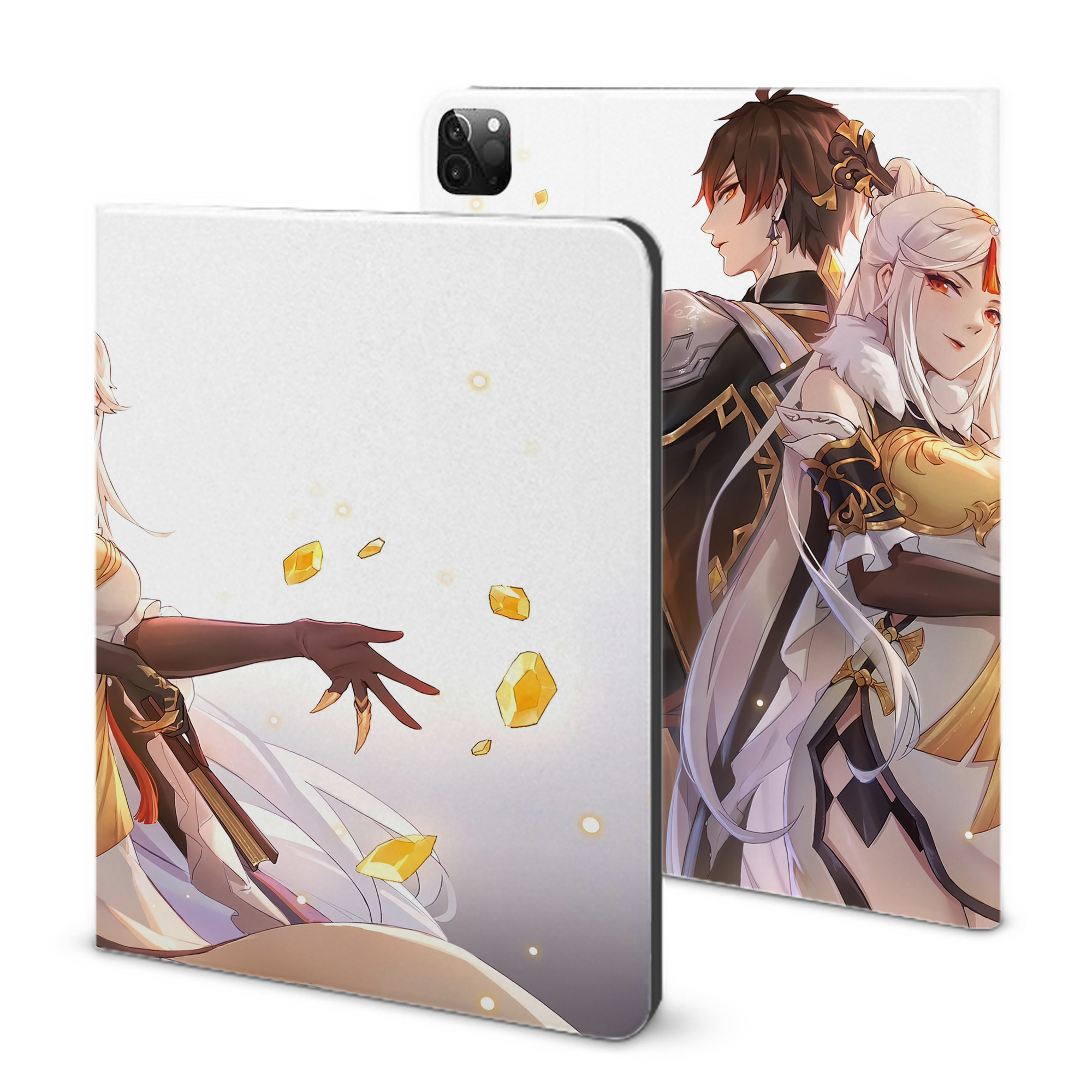 げんし神 genshin IPadケース ペンホルダー付き ブックスタイルデザイン
